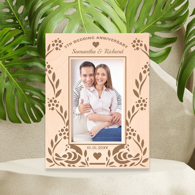 Decorative Peacock Floral Wedding Anniversary Etched Frames (Creator Uploaded)