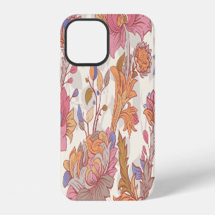 Decorative peonies: colourful floral pattern. iPhone 12 case