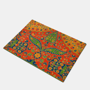 Decorative Persian Floral Print Doormat