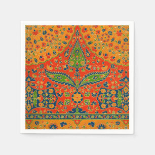Decorative Persian Floral Print Napkin