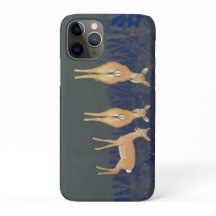 Decorative phone case showing deer