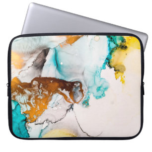 Decorative Picture. Decorative Paint. Alcohol Ink  Laptop Sleeve
