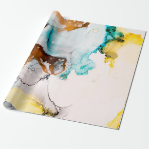 Decorative Picture. Decorative Paint. Alcohol Ink Wrapping Paper