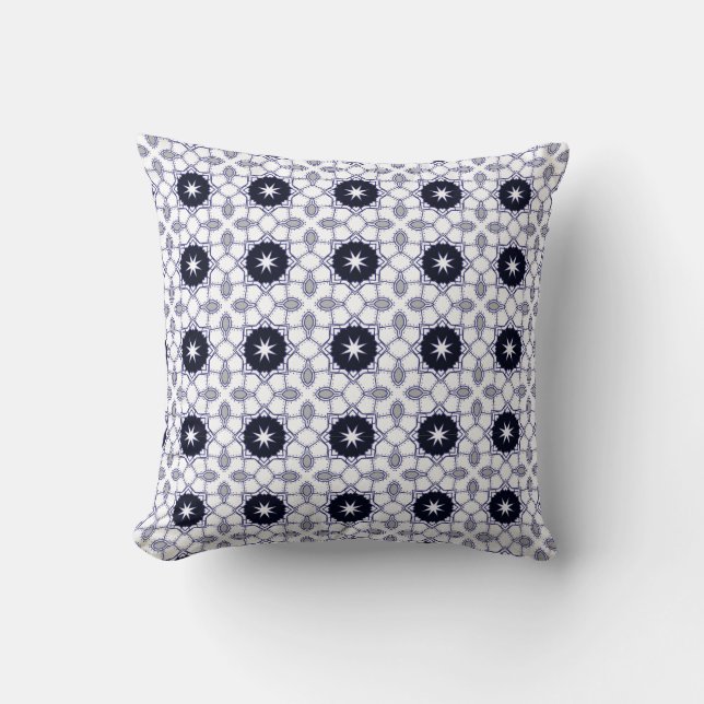 decorative pillow featuring a geometric pattern (Front)