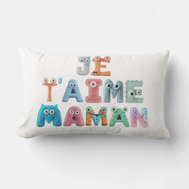 Decorative Pillow - "I Love You Mom" (Front)