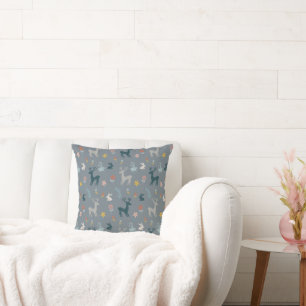 Decorative pillow with a modern minimalist design.