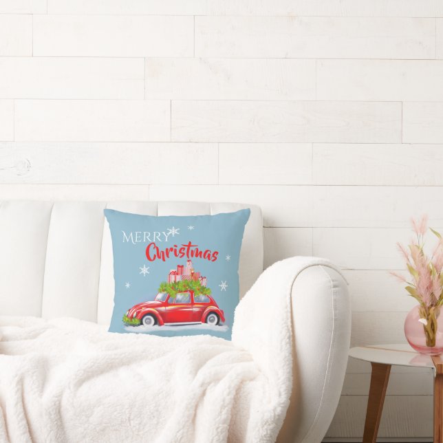 Decorative pillow with a modern minimalist design. (Couch)