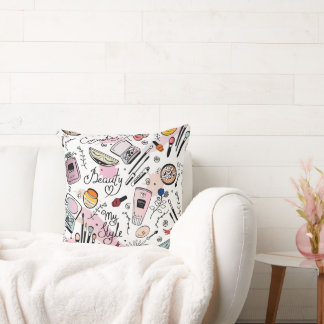 Decorative pillows with a modern pattern.