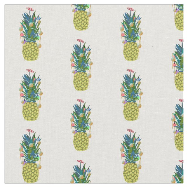 Decorative Pineapples for Christmas, fabric (Close Up)