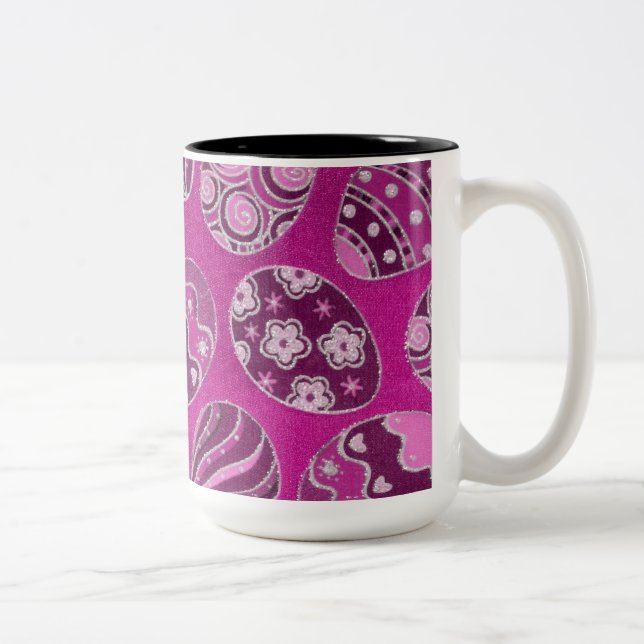 Decorative Pink Easter Eggs Coffee Mug (Right)