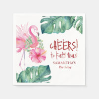Decorative Pink Flamingo Paper Napkins