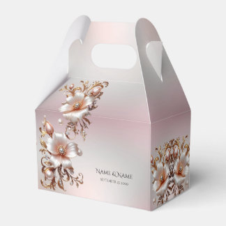 Decorative Pink Floral Favour Box