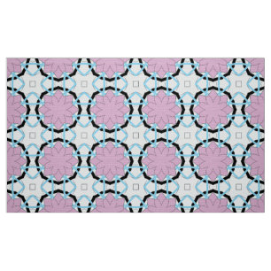 Decorative pink floral geometric pattern fabric