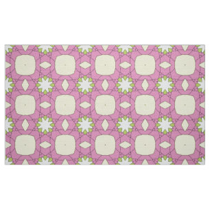 Decorative pink floral geometric pattern fabric