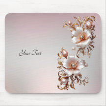 Decorative Pink Floral Mousepad
