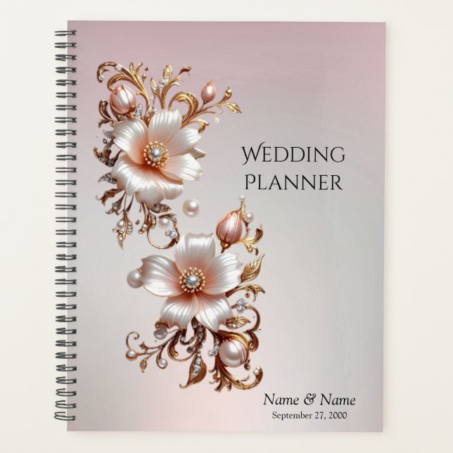 Decorative Pink Floral Planner (Front)