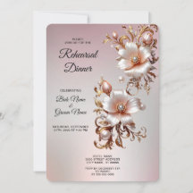 Decorative Pink Floral Rehearsal Dinner