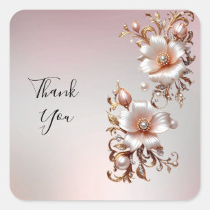 Decorative Pink Floral Sticker