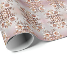 Decorative Pink Floral Wrapping Paper