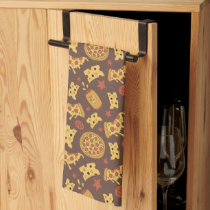 Decorative Pizza Pattern Kitchen Towel