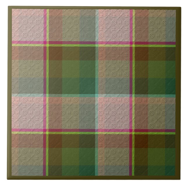 Decorative Plaid Ceramic Tile (Front)
