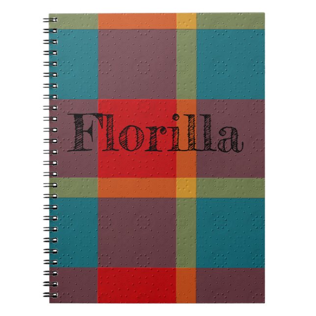  Decorative Plaid Notebook (Front)