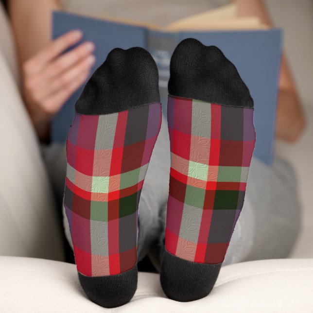  Decorative Plaid Socks (Bottom)