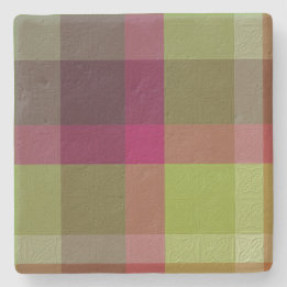  Decorative Plaid  Stone Coaster