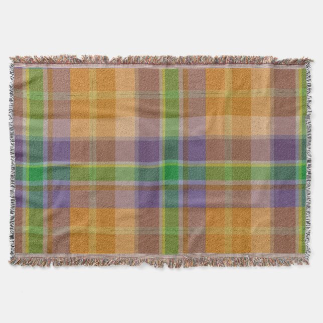  Decorative Plaid Throw Blanket (Front)