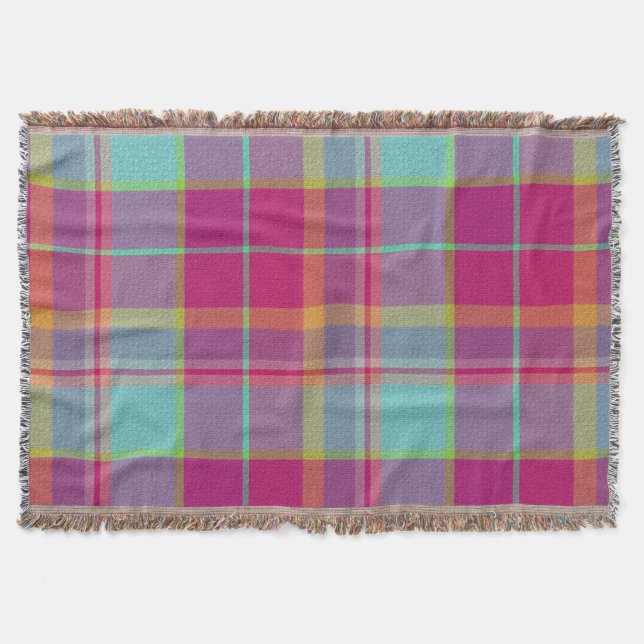  Decorative Plaid Throw Blanket (Front)