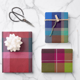  Decorative Plaid Wrapping Paper Sheet