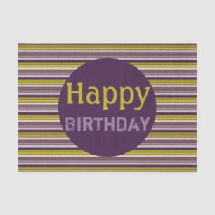 Decorative Plum and Gold Tissue Paper