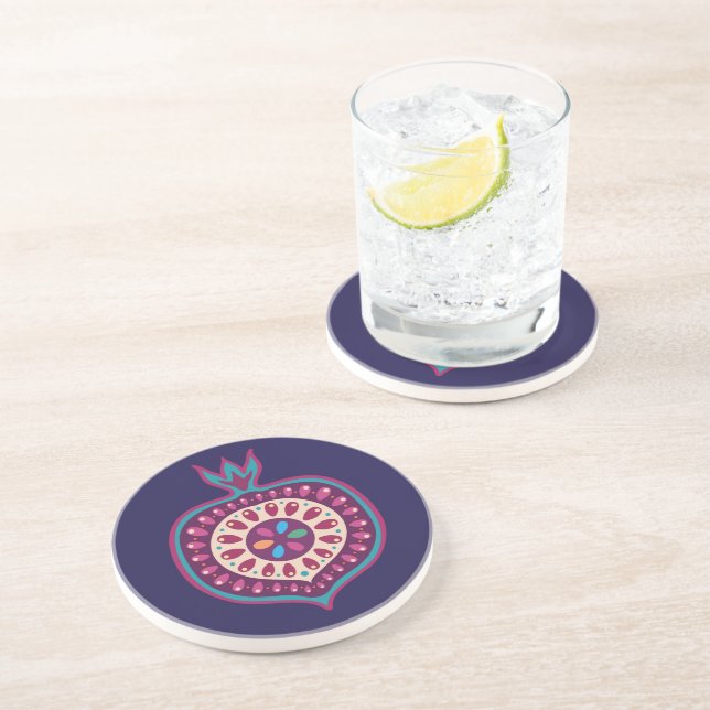 Decorative Pomegranate    Coaster (Side)