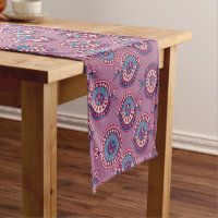 Decorative Pomegranate Pink Pattern Short Table