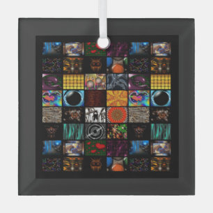 Decorative Pop Arts Pattern Glass Tree Decoration