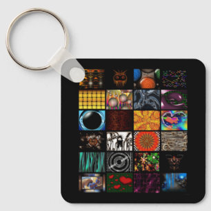 Decorative Pop Arts Pattern Key Ring