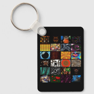 Decorative Pop Arts Pattern Key Ring