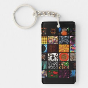 Decorative Pop Arts Pattern Key Ring