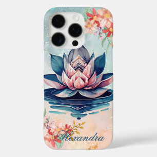 Decorative Purity – Pink and Green Lotus iPhone 16 Pro Case