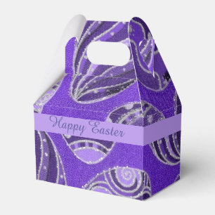 Decorative Purple Easter Eggs Gable Favour Box
