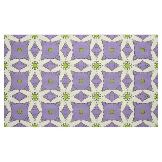 Decorative purple geometric pattern  fabric (Fat Quarter)