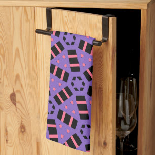Decorative Purple Tea Towel
