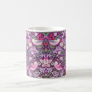 Decorative Purple William Morris Strawberry Thief Coffee Mug