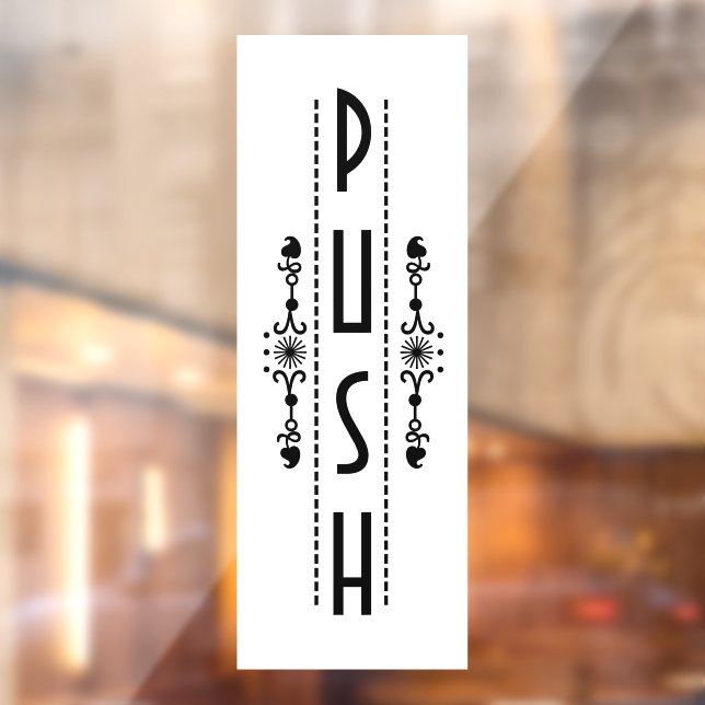 Decorative Push Door Sign, Window Cling (Sheet 2)