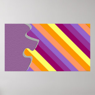 Decorative Puzzle Piece Abstract Sugar Poster