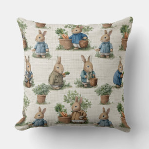 Decorative Rabbit Pattern Throw Pillow
