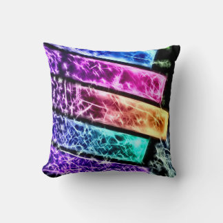 Decorative Rainbow Keys Fractal Plush Throw Pillow