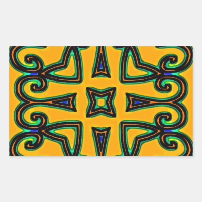 Decorative Rectangular Sticker (Front)