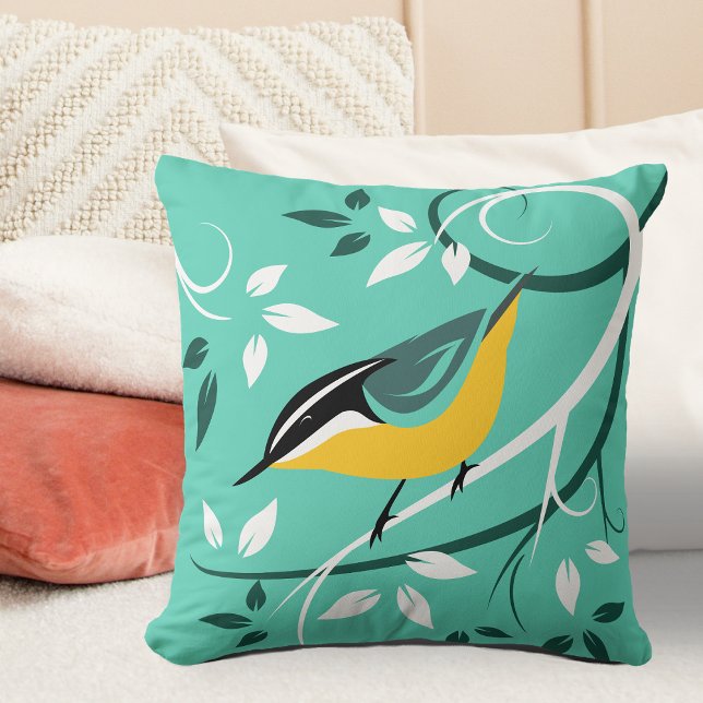 Decorative Red Breasted Nuthatch Cushion (Creator Uploaded)