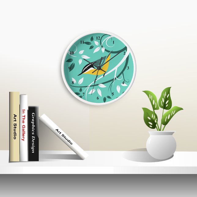 Decorative Red Breasted Nuthatch Wall Clock (Creator Uploaded)